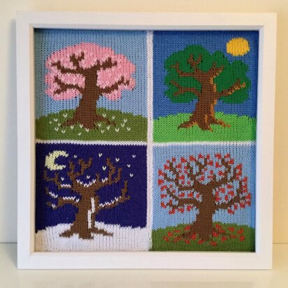 Four Seasons in One Knit Wall Art