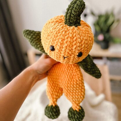 Lovey pumpkin snuggler crochet pattern, halloween gift PDF