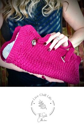 Camellia designer crochet handbag