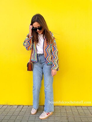 Striped Chevron Cardigan