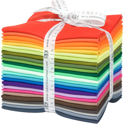 Robert Kaufman Kona Cotton Solids Fat Quarter Bundle - FQ-1589-25