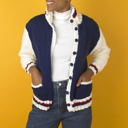 Paintbox Yarns Letterman Lineup Jacket PDF (Free)