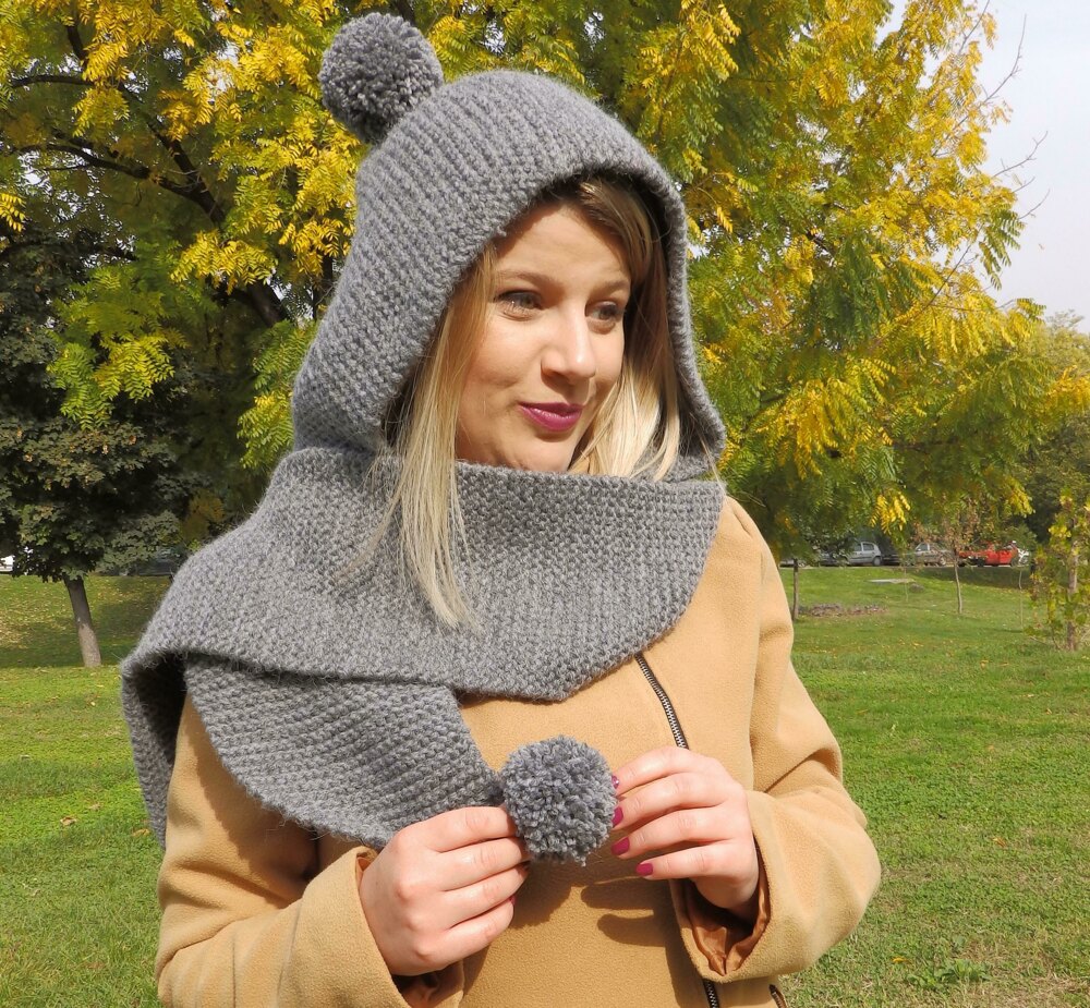 Jasminne Hoodie Scarf Knitting pattern by Sweet Nana's Knits