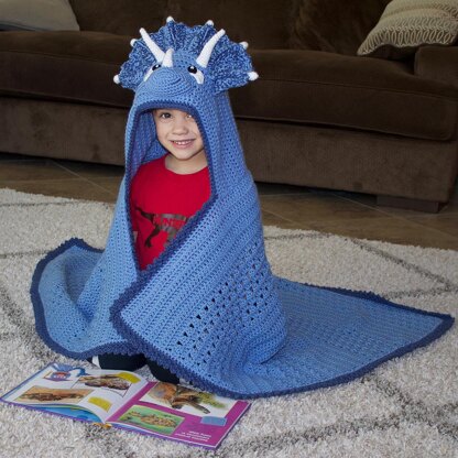 Triceratops Hooded Blanket