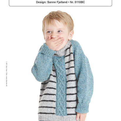 Boy's Cabled Sweater in BC Garn Loch Lomond - 5110BC - Downloadable PDF