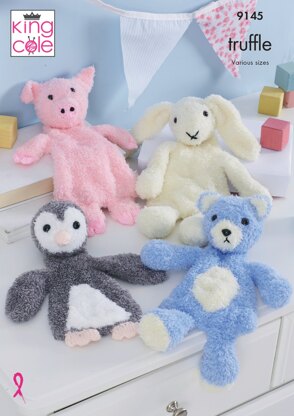 Flat Snuggle Toys Knitted in King Cole Truffle - 9145 - Downloadable PDF