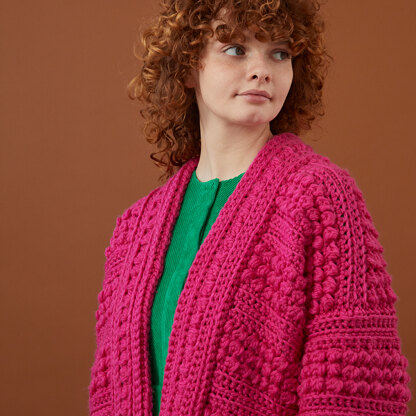 Debbie Bliss Crochet Berry Stitch Stripe Jacket PDF