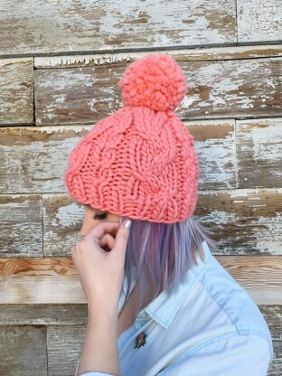 Pomtastic Cabled Hat