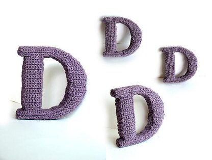 Letter D Crochet Pattern, 3D Letter Amigurumi