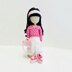 Amigurumi snowboard outfit doll outfit, crochet doll clothes