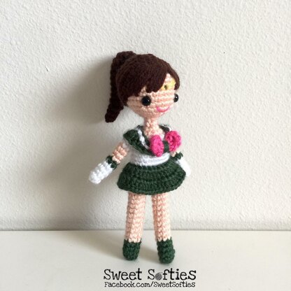 Sailor Jupiter School Girl Anime Doll