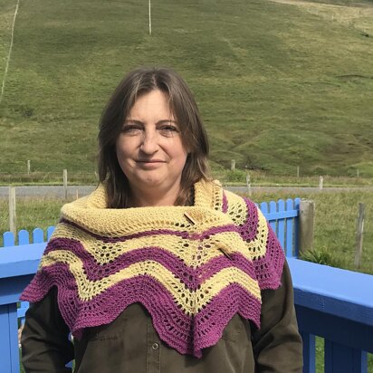 Rhubarb and Custard Shawl