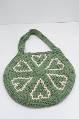 Heart Mosaic Crochet Bag