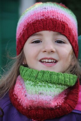 Watermelon cowl/beanie - Col/bonnet melon d'eau