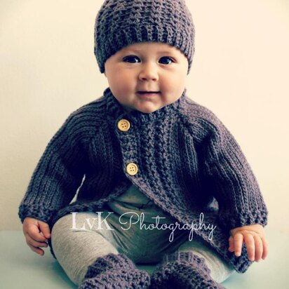 Simple Cable Baby Cardigan