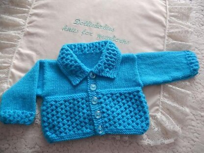 49. Textured Collared Baby Cardigan