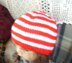 Stripey kids beanie