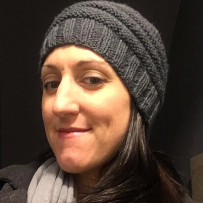 Slouchy Ringed Hat - knitting pattern
