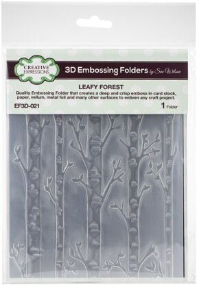 Creative Expressions 3D Embossing Folder 5.75"X7.5" - Leafy Forest