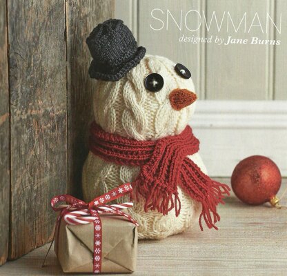 Mr Frosty Snowman Cable Knitted Doorstop