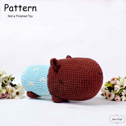 Capybara amigurumi crochet doll pattern