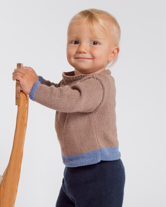 Arden Jumper - Sweater Knitting Pattern For Babies in MillaMia Naturally Baby Soft by MillaMia