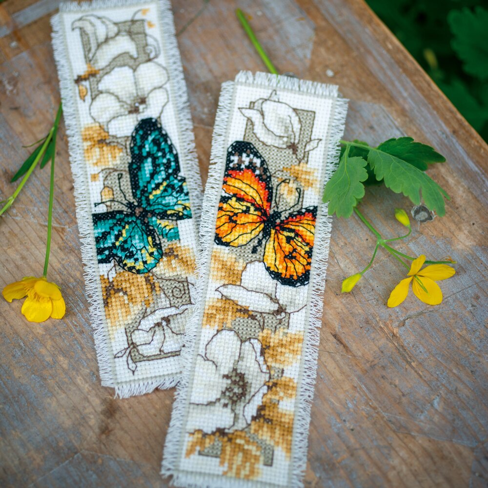 Vervaco Counted Cross Stitch Bookmark Kit. Butterfly 1.