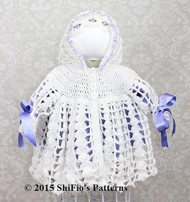 Lilac Hooded Baby Jacket Pattern #158