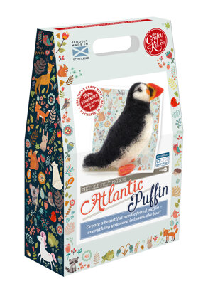 The Crafty Kit Company Atlantic Puffin Needle Felting Kit - 140 x 240 x 65mm