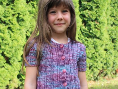 Jophiel süße kurzärmelige Strickjacke für Mädchen