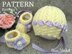 Knitting PATTERN Baby Shoes Baby Cap Baby Set with Satin ribbon