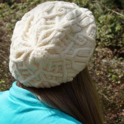 Winding Roads Aran Hat - knitting pattern
