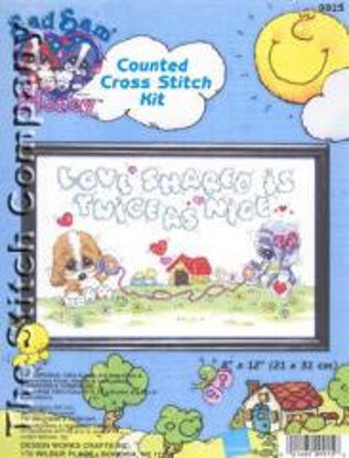 Design Works Shared Love Counted Cross Stitch Kit - 21cm x 31cm
