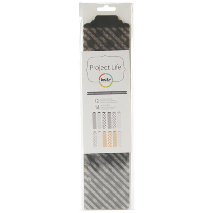American Crafts Project Life Designer Dividers 12/Pkg - Midnight Edition