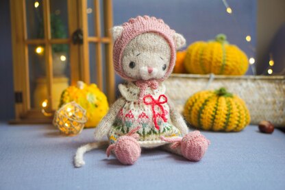 Knitting Toy Clothes Pattern - Baby Summer for 10in/25cm toys