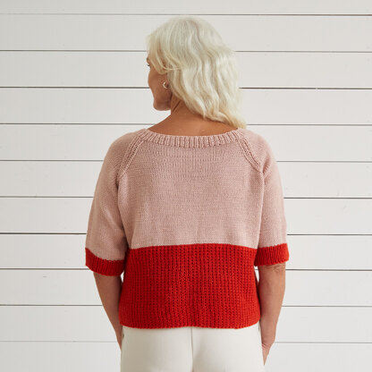 Odette Boxy Top - Knitting Pattern for Women in Debbie Bliss Cashmerino Aran