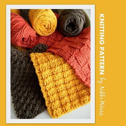 Fabulous Fall Dishcloth Trio - knitting pattern