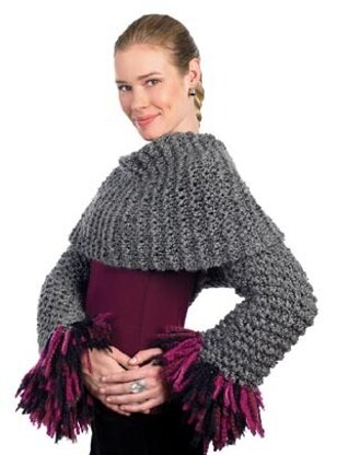 Criss-Cross Shrug in Lion Brand Homespun - 50735