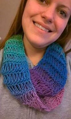 Cascading Falls Drop Stitch Infinity Scarf