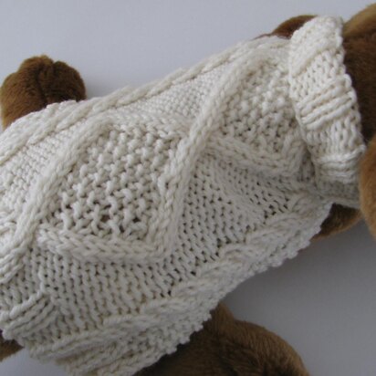 Diamond Back Aran Dog Sweater