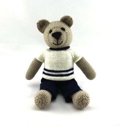 Toby teddy bear knitting pattern 19056