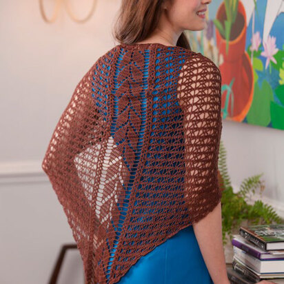 Falling Leaves Shawl in Aunt Lydia's Bamboo Crochet Thread - LC4086 - Downloadable PDF