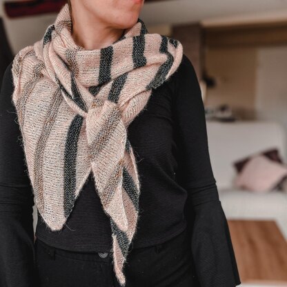 Twin Stripes Shawl