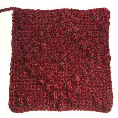 Popcorn stitch square / Quadrato a noccioline 