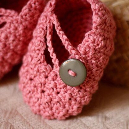 Pretty in Pink Baby Booties