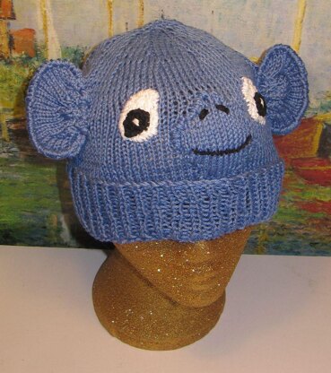 Blue Monkey Beanie Animal Hat
