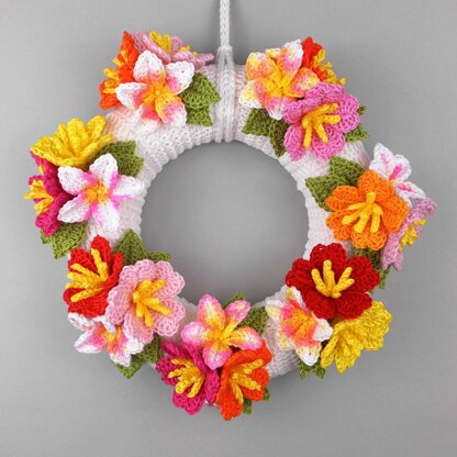 Colorful flower wreath