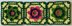Flower square with border I by HueLaVive