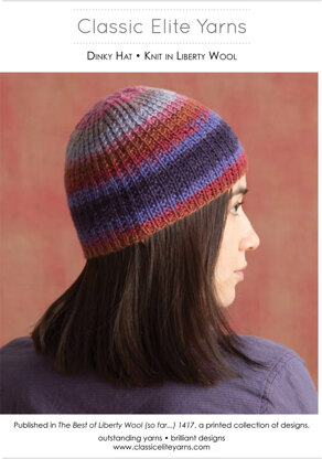 Dinky Hat in Classic Elite Yarns Liberty Wool Solids - Downloadable PDF