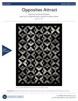 Windham Fabrics Opposites Attract - Downloadable PDF